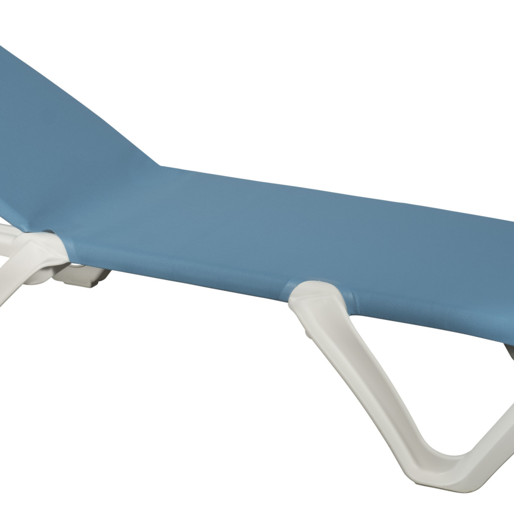 Шезлонг EVA PRO - White frame / blue back