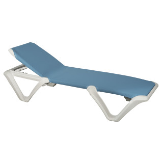 Шезлонг EVA PRO - White frame / blue back