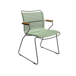 Крісло Click Dining Chair Bamboo Armrests Dusty Green