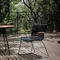 Крісло Click Dining Chair Bamboo Armrests Olive Green