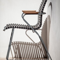 Крісло Click Dining Chair Bamboo Armrests Olive Green