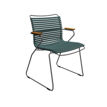 Крісло Click Dining Chair Bamboo Armrests Pine Green