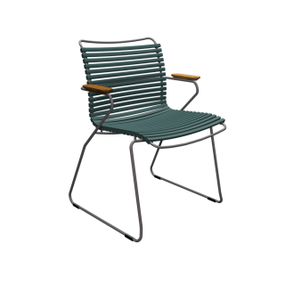 Крісло Click Dining Chair Bamboo Armrests Pine Green