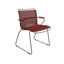 Крісло Click Dining Chair Bamboo Armrests Paprika
