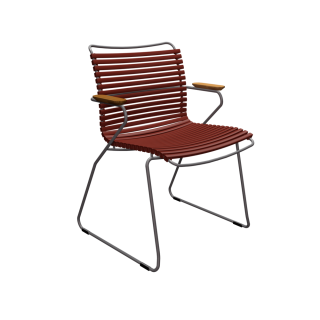 Крісло Click Dining Chair Bamboo Armrests Paprika