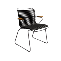 Крісло Click Dining Chair Bamboo Armrests Black