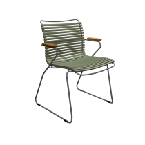 Крісло Click Dining Chair Bamboo Armrests Olive Green