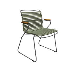 Крісло Click Dining Chair Bamboo Armrests Olive Green