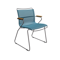 Крісло Click Dining Chair Bamboo Armrests Petrol