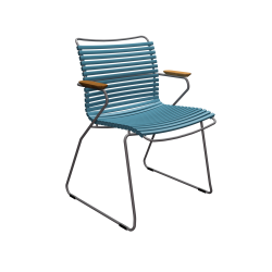 Крісло Click Dining Chair Bamboo Armrests Petrol
