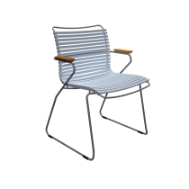 Крісло Click Dining Chair Bamboo Armrests Dusty Light Blue