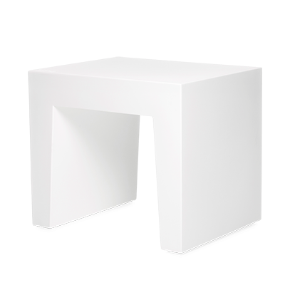 Concrete Seat White