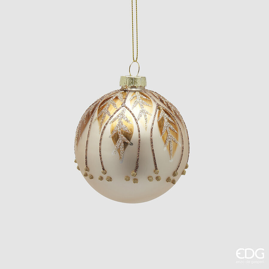 Новорічна іграшка Addobbo Palla Foglie D8