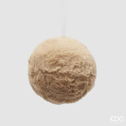 Новорічна іграшка Addobbo Palla Furry Hazelnut D10