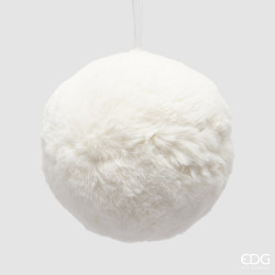 Новорічна іграшка Addobbo Palla Furry White D12