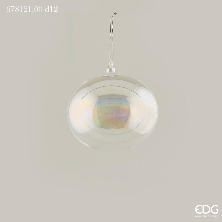 Новорічна іграшка Palla Vetro Bolla Irid D12