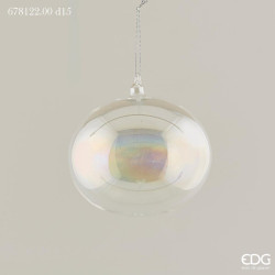 Новорічна іграшка Palla Vetro Bolla Irid D15