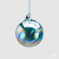 Новорічна іграшка Palla Vetro Spiral Bell Blue D9