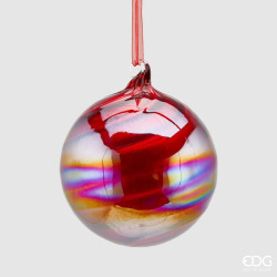 Новорічна іграшка Palla Vetro Spiral Bell Burgundy D12