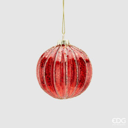 Новорічна іграшка Palla Vetro Antik Righe D10