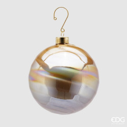 Новорічна іграшка Palla Vetro Spiral Gold D12