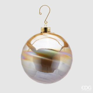 Новорічна іграшка Palla Vetro Spiral Gold D12