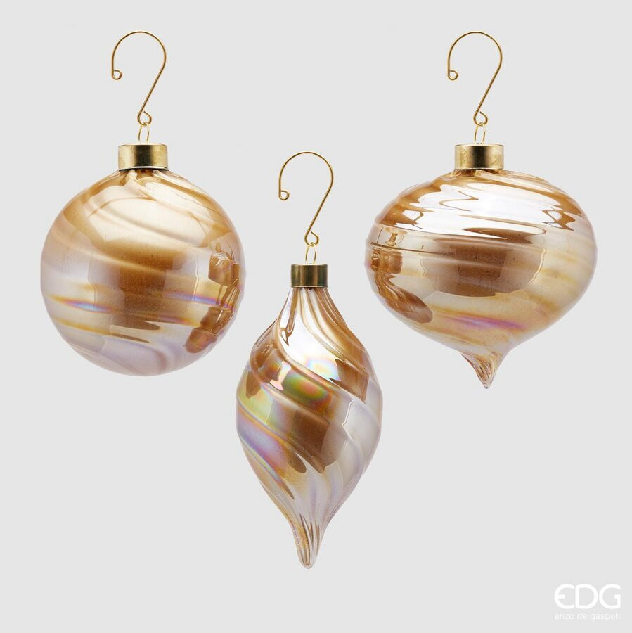 Новорічна іграшка Palla Trot Fuso Spiral Gold H6 03