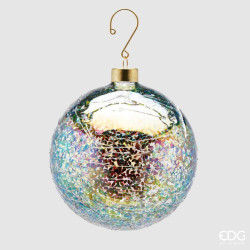 Новорічна іграшка Palla Vetro Microfoglie Teal D12