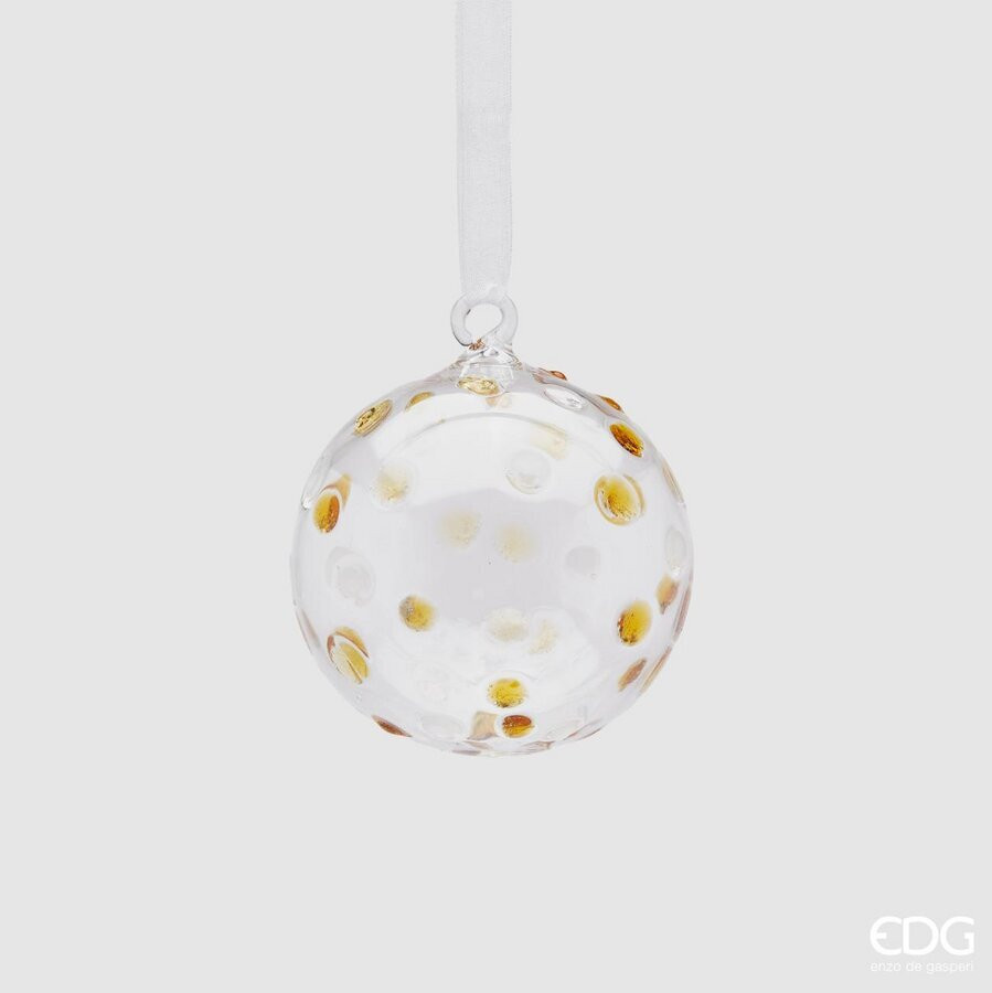 Новорічна іграшка Palla Vetro Drops Gold D8