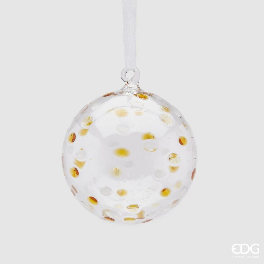 Новорічна іграшка Palla Vetro Drops Gold D10