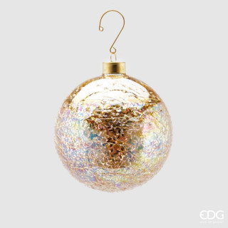 Новорічна іграшка Palla Vetro Microfoglie D12
