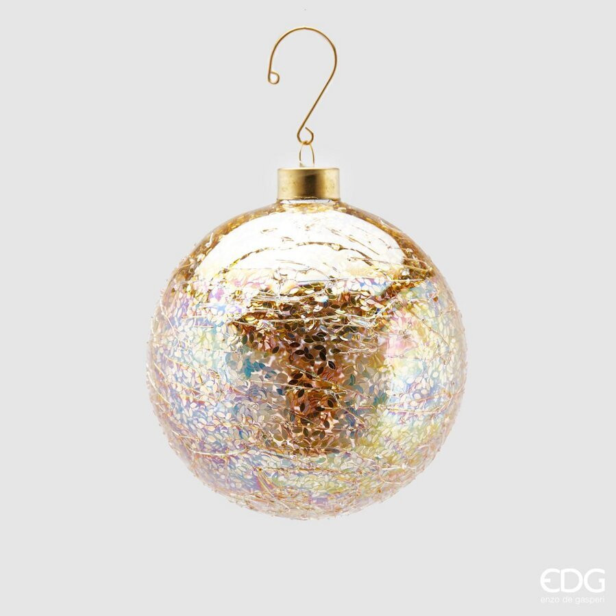 Новорічна іграшка Palla Vetro Microfoglie D8