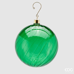 Новорічна іграшка Palla Vetro Vortex Green D12