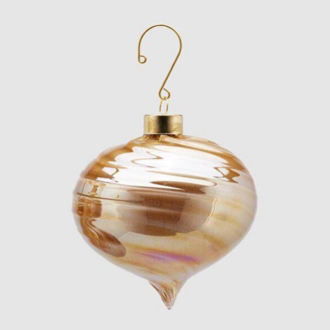 Новорічна іграшка Palla Trot Fuso Spiral Gold H6 03