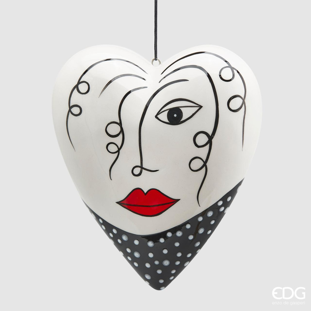 Cuore Faccia Ceramica H16