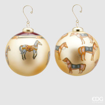 Новорічна іграшка Palla Vetro Cavalli D10 02
