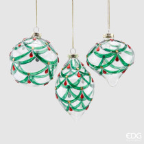 Palla Vetro Green Red D10 -2