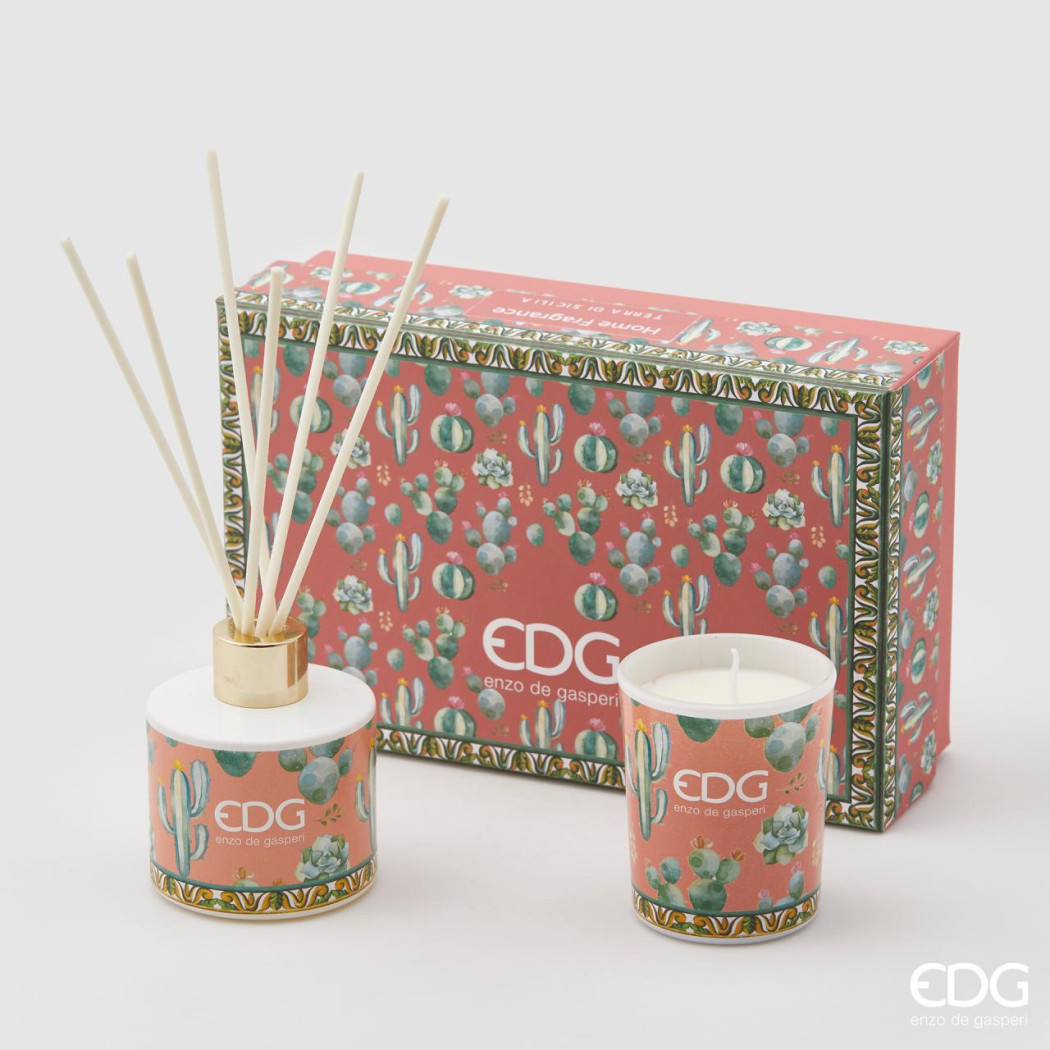 EDG Terra di Sicilia подарунковий набір свічка + аромадіфузор