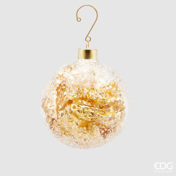 Новорічна іграшка Palla Vetro Foil Gold D10
