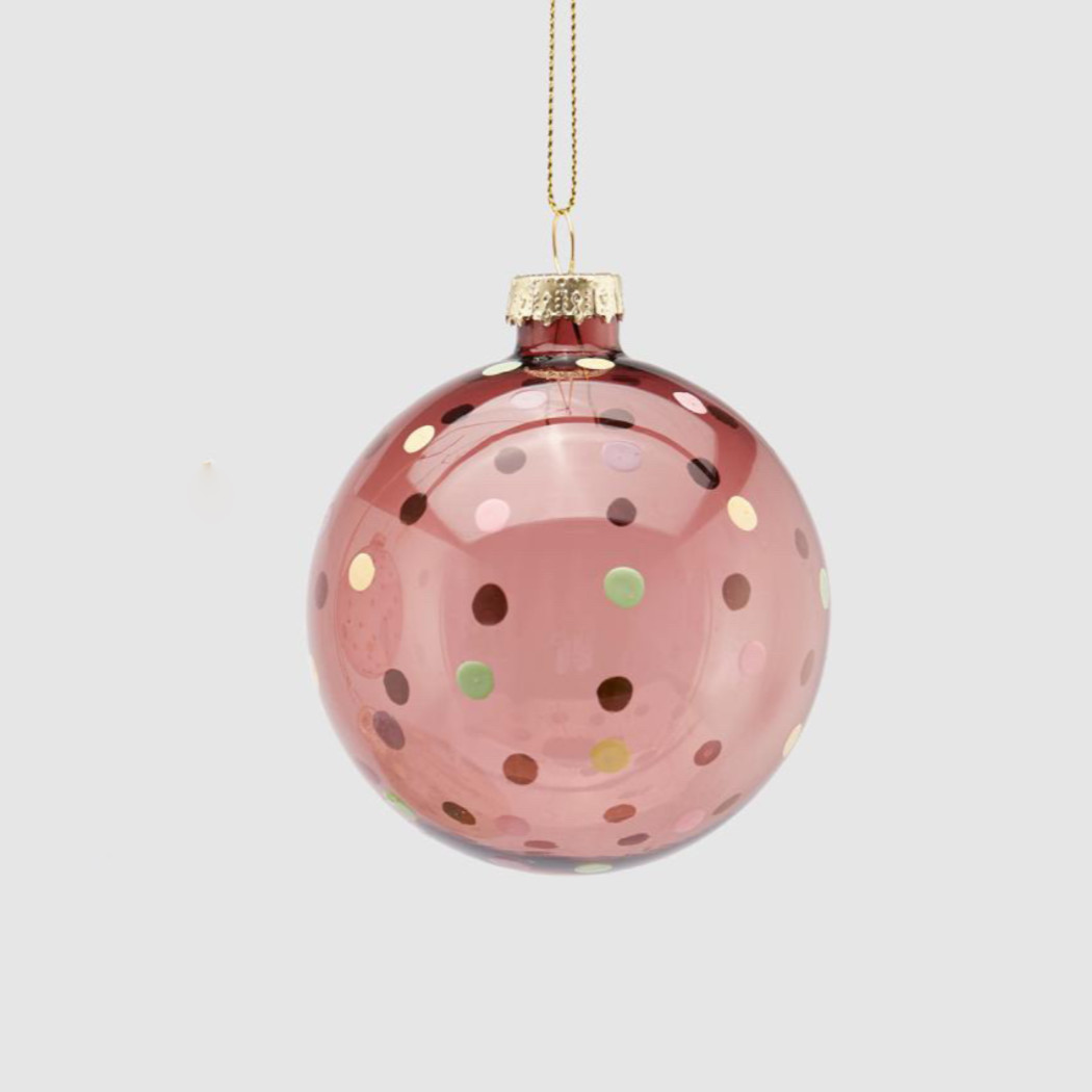 Новорічна іграшка Vetro Pois D8 03