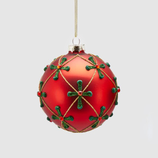 Новорічна іграшка Palla Vetro Fusu Decoflor D10 02