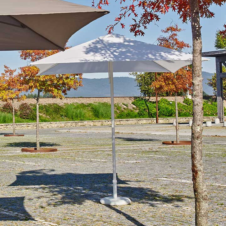 Парасолька Eolo Pureti 2.5x2.5 White з базою Bond 35