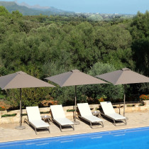 Парасолька Eolo Pureti 2.5x2.5 Taupe з базою Bond 35