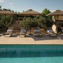 Парасолька Eolo Pureti 2.5x2.5 Taupe з базою Bond 35