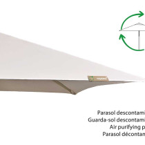 Парасолька Eolo Pureti 2.5x2.5 Taupe Sand з базою Bond 35