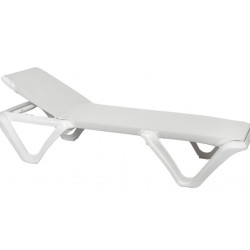 Шезлонг EVA PRO - White frame / white back