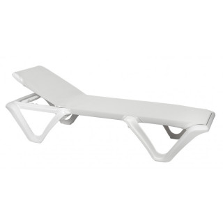 Шезлонг EVA PRO - White frame / white back