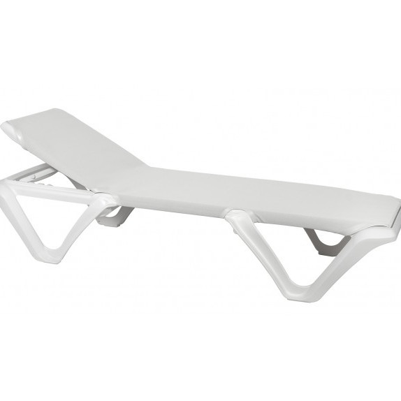 Шезлонг EVA PRO - White frame / white back