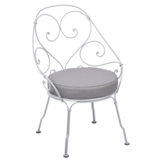 1900 Cabriolet Armchair Cotton White