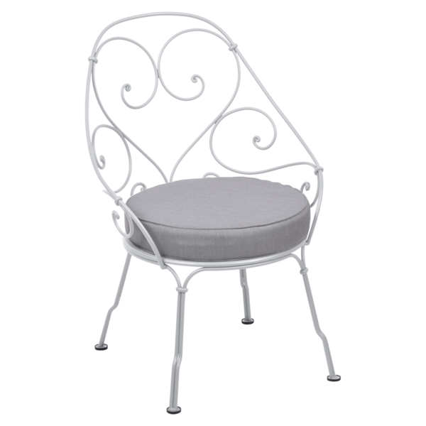 1900 Cabriolet Armchair Cotton White